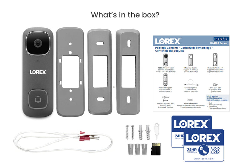 Lorex 1080p Wi-Fi Video Doorbell (Wired, 32GB) - Amazon