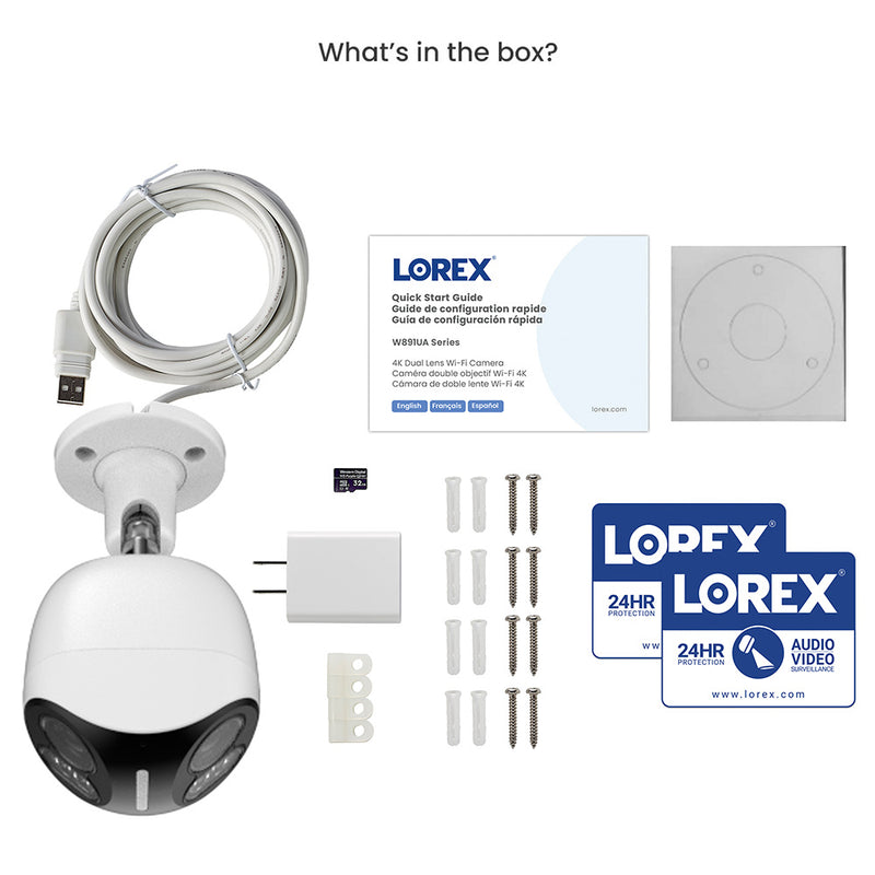 Lorex 4K Dual-Lens Wi-Fi Security Camera with Smart Security Lighting - Amazon