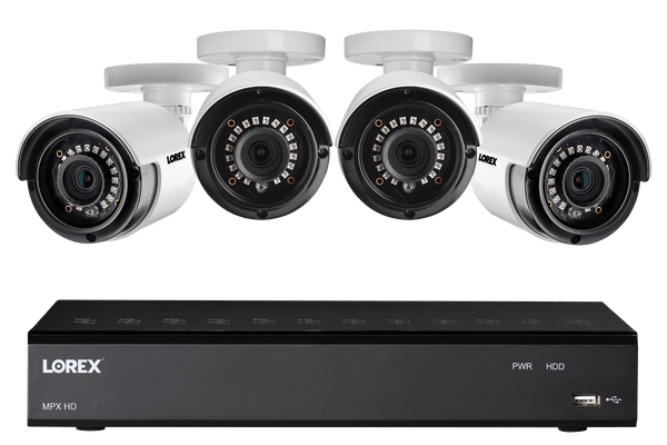 HD Security Camera System with four 1080p Bullet Cameras & Lorex Cirrus Connectivity