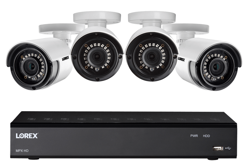 HD Security Camera System with four 1080p Bullet Cameras & Lorex Cirrus Connectivity