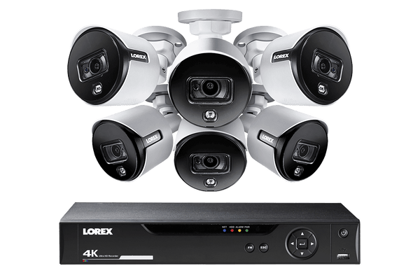 4K Ultra HD 8 Channel Security System with 6 Active Deterrence 4K (8MP) Cameras