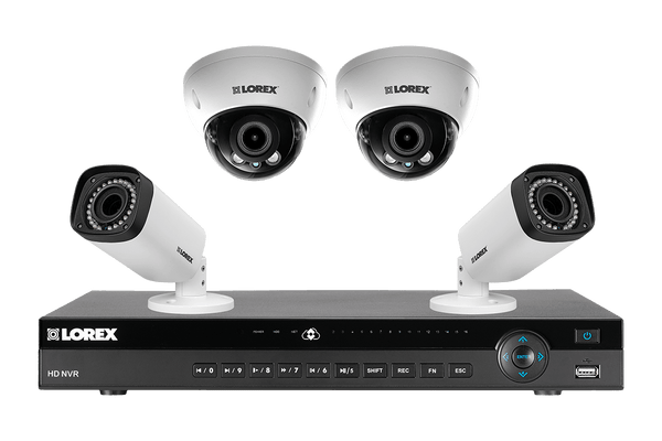 2K Camera System with 8-Channel NVR with 4 Motorized Zoom Cameras, 140FT Night Vision