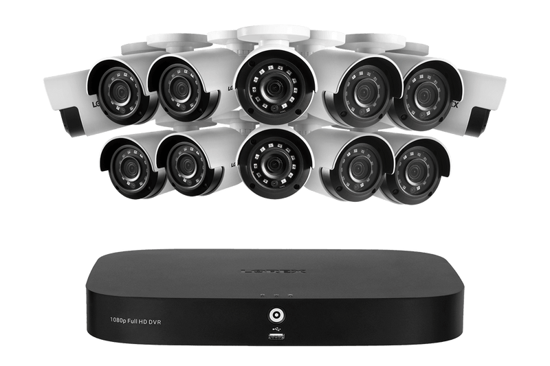 Lorex 1080p 16-channel 2TB Wired DVR System with 12 Cameras