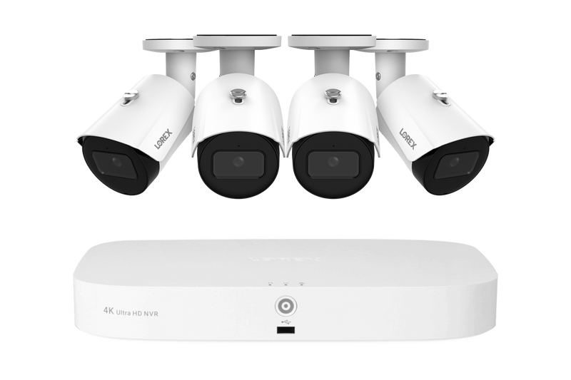 Lorex Fusion Series 4K 16 Camera Capable (8 Wired + 8 Fusion Wi-Fi) 2TB Wired NVR System with 4MP (2K) A4 IP Bullet Cameras - White 4