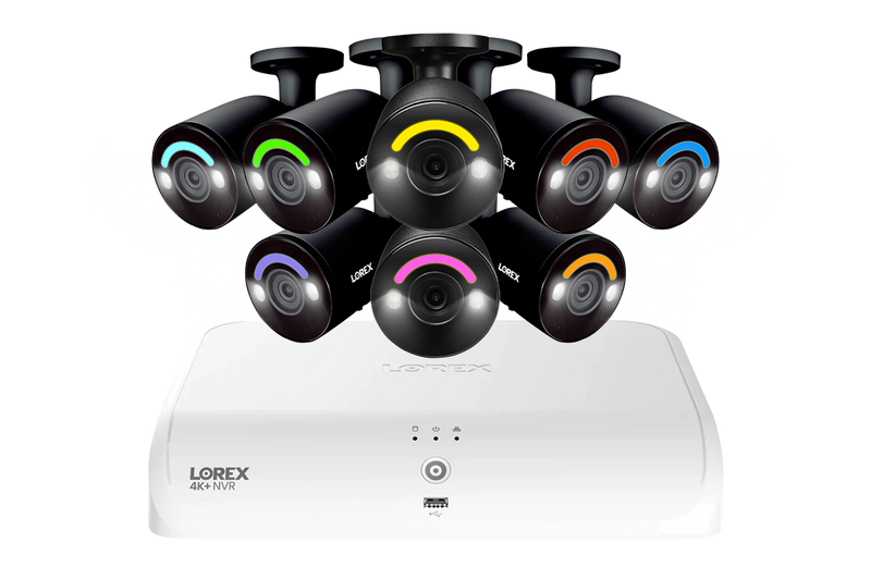 Lorex Fusion Series 4K 16 Camera Capable (8 Wired + 8 Fusion Wi-Fi) 2TB Wired System with H14 IP Bullet Cameras - 8