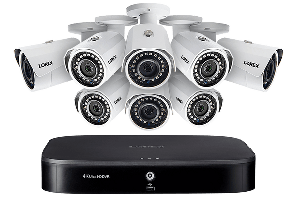 1080p Camera System with 8-Channel 4K DVR and Eight 1080p HD Metal Outdoor Cameras, 150FT Night Vision