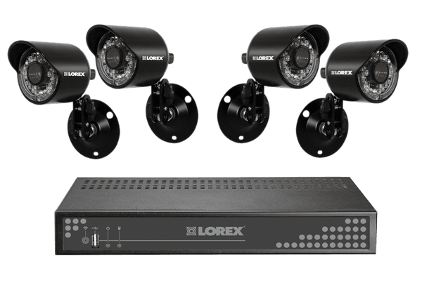 Security cameras DVR system with 4 outdoor Night vision cameras