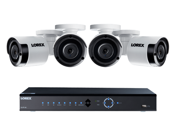 4K Ultra HD IP NVR system with four 2K (5MP) IP cameras