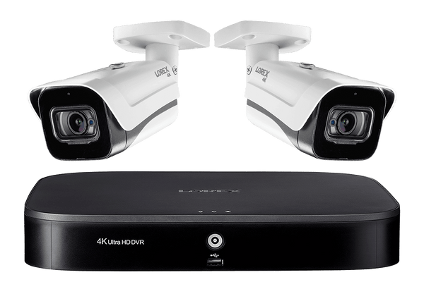 4K Ultra HD 8 Channel Security System with 2 Ultra HD 4K (8MP) Outdoor Audio Metal Cameras, 135ft Color Night Vision