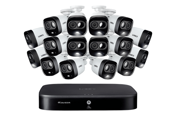 16-Channel 1080p Security System with 16 Active Deterrence Security Cameras