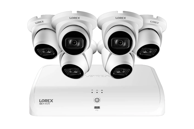 Lorex 4K Fusion 2TB Wired NVR System with Six 4K IP Bullet Cameras