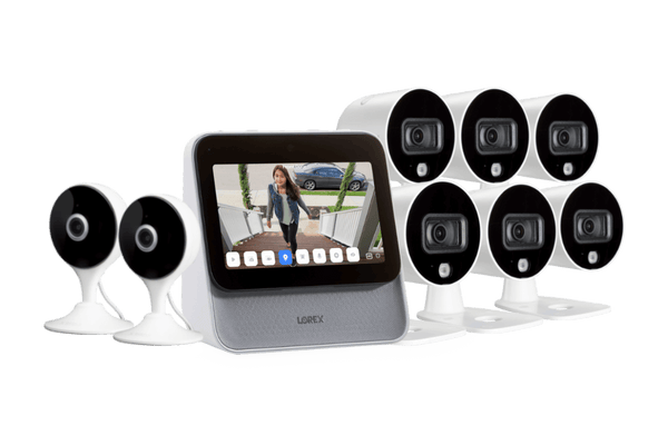 Lorex Smart Home Security Center with Six 1080p Outdoor and Two 2K Indoor Wi-Fi Security Cameras