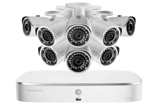 2K HD 8-Channel IP Security System with Eight 5MP Cameras and Smart Home Voice Control