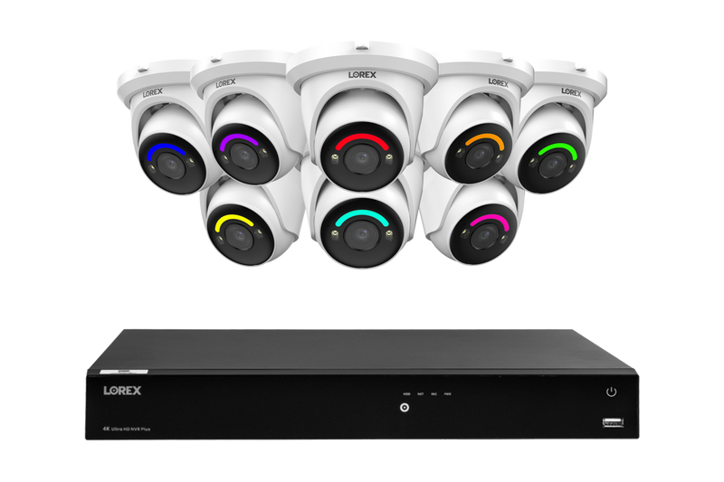 Lorex Fusion Series 4K 16 Camera Capable (Wired or Fusion Wi-Fi) 4TB Wired NVR System with Wired 4K IP Bullet Cameras