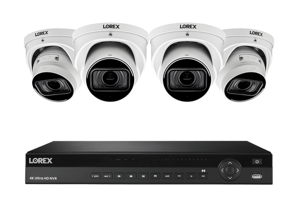 Lorex Elite Series NVR with N4 (Nocturnal Series) IP Dome Cameras - 4K 16-Channel 4TB Wired System