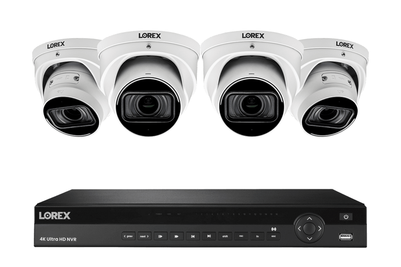 Lorex Elite Series NVR with N4 (Nocturnal Series) IP Dome Cameras - 4K 16-Channel 4TB Wired System