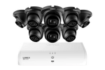 Lorex Fusion Series 4K+ 16 Channel (8 Wired + 8 Fusion Wi-Fi) 2TB Wired System with A14 Wired 4K IP Dome Cameras - Black 8