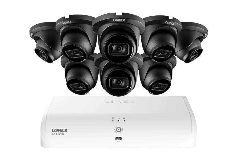 Lorex Fusion Series 4K+ 16 Channel (8 Wired + 8 Fusion Wi-Fi) 2TB Wired System with A14 Wired 4K IP Dome Cameras - Black 8