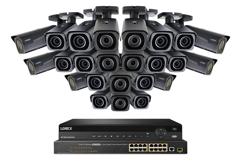 32-Channel NVR System with Twenty-Four 4K (8MP) Nocturnal Varifocal IP Cameras