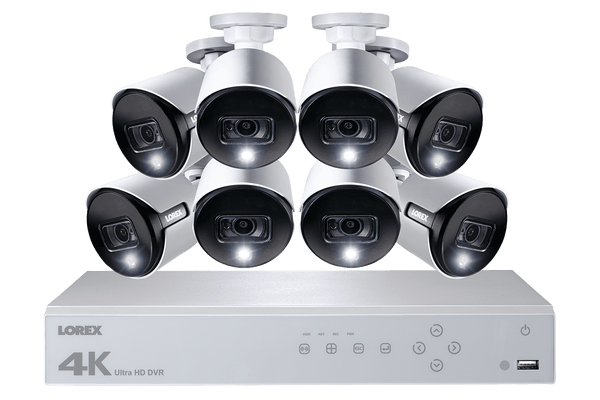 4K Ultra HD 8 Channel Security System with 8 Active Deterrence 4K (8MP) Cameras