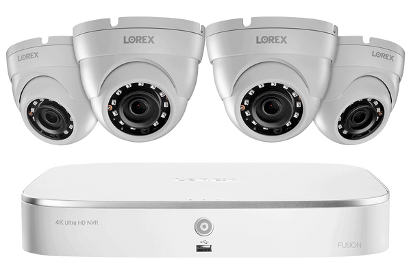 2K IP Security Camera System with 8-Channel NVR and 4 Outdoor 5MP Dome Cameras