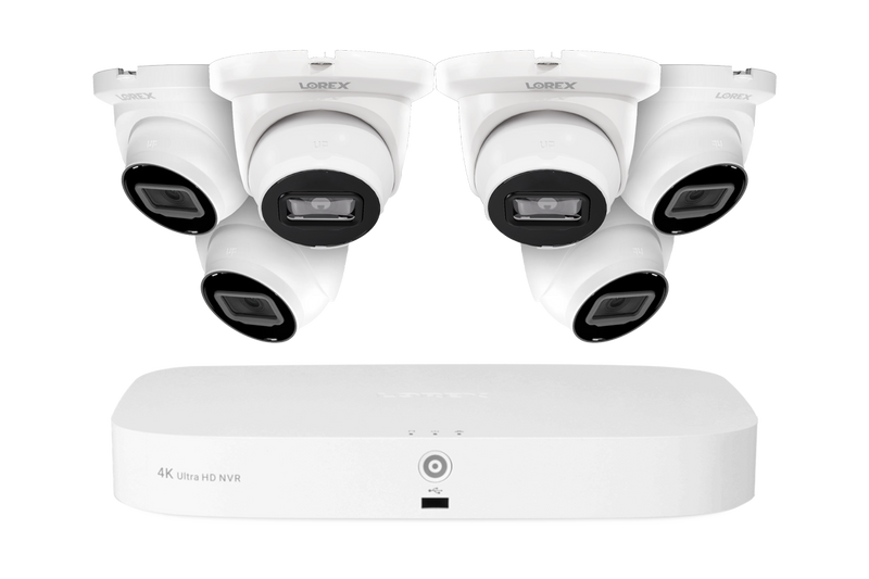 Lorex Fusion Series 4K 16 Camera Capable (8 Wired + 8 Fusion Wi-Fi) 2TB Wired NVR System with 4MP (2K) A4 IP Turret Cameras - White 6