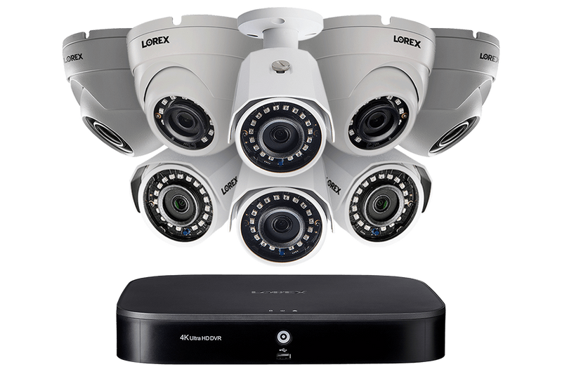 2K Super HD 8-Channel Security System with Eight 2K (5MP) Cameras, Advanced Motion Detection and Smart Home Voice Control