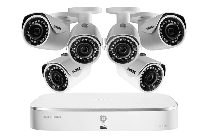 Security NVR System, 8 Channel with 2K Resolution IP Cameras featuring 130FT Color Night Vision