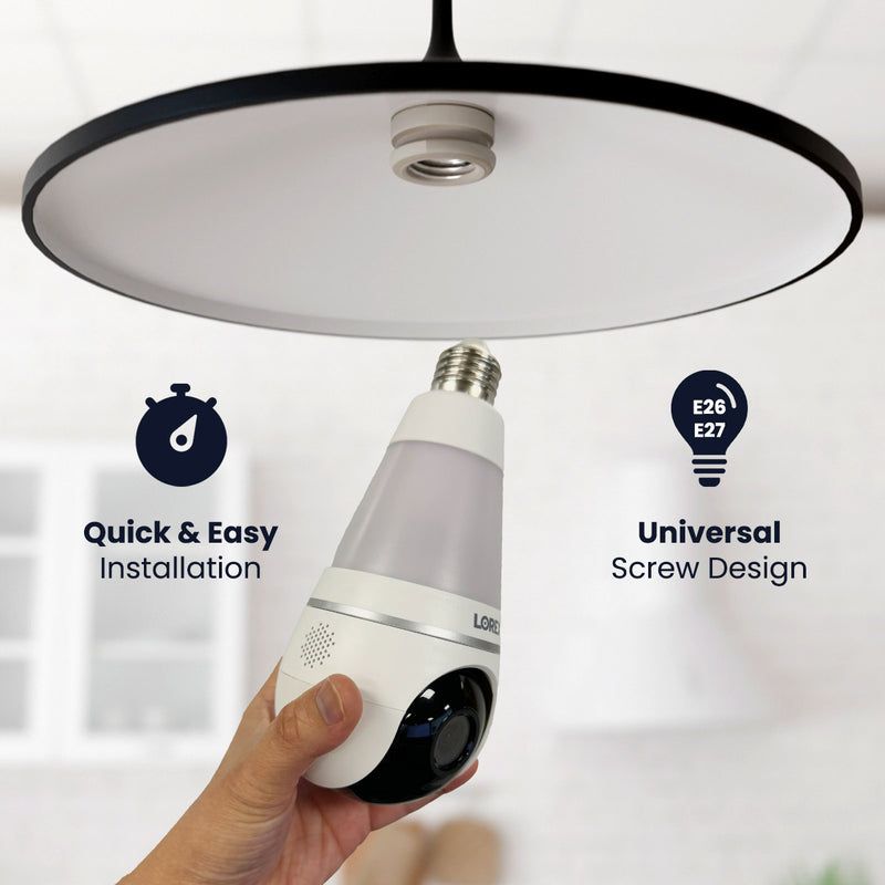 Lorex 2K Wi-Fi Smart Lightbulb Camera