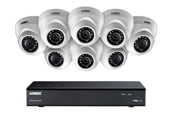 1080p HD 8-Channel Security Camera System with Eight 1080p Dome Cameras