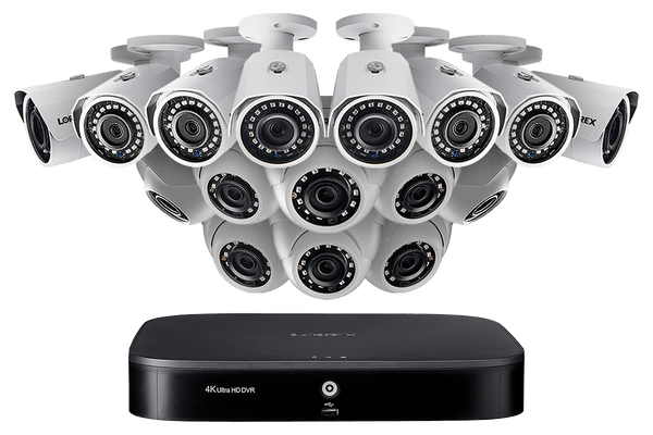 16-Channel Security System with Sixteen 1080p HD Outdoor Cameras, Advanced Motion Detection and Smart Home Voice Control