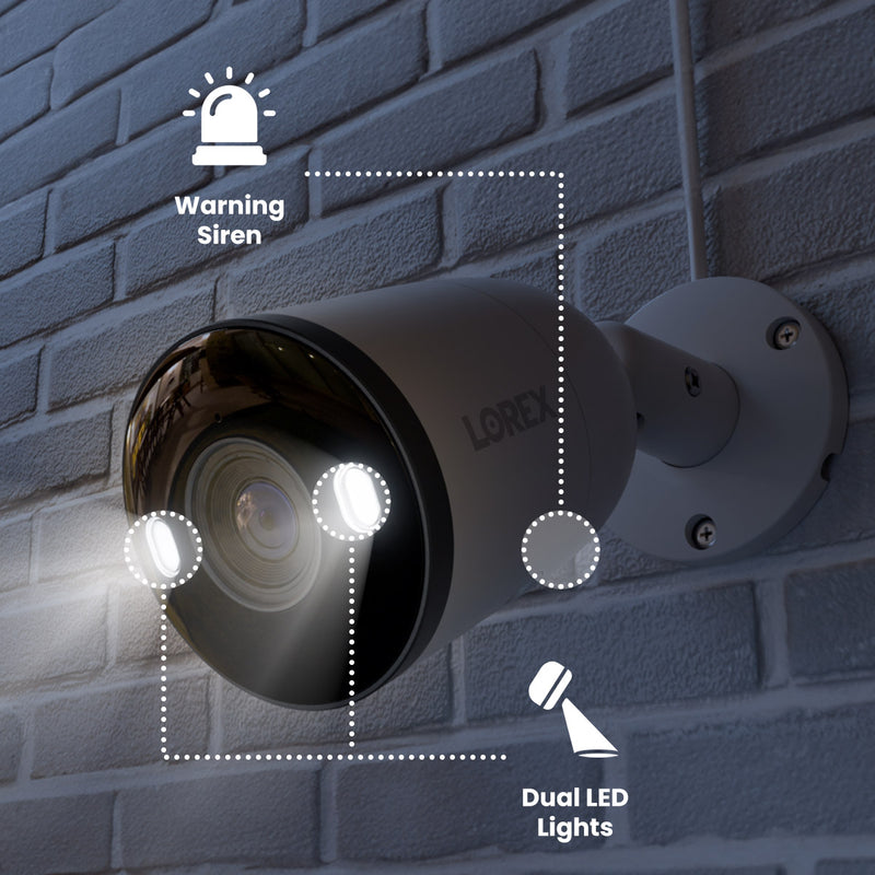 Lorex 4K Fusion Wired System with Four 4K Smart Deterrence Cameras