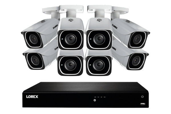 4K Ultra HD IP NVR System with 8 Outdoor 4K (8MP) IP Cameras, 130FT Night Vision