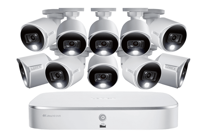 4K Ultra HD Security System with 4K (8MP) Active Deterrence Cameras featuring Advanced Person/Vehicle Detection