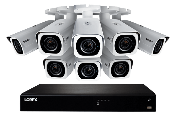 4K IP System with Eight 4K (8MP) Nocturnal IP Motorized Varifocal Metal Cameras