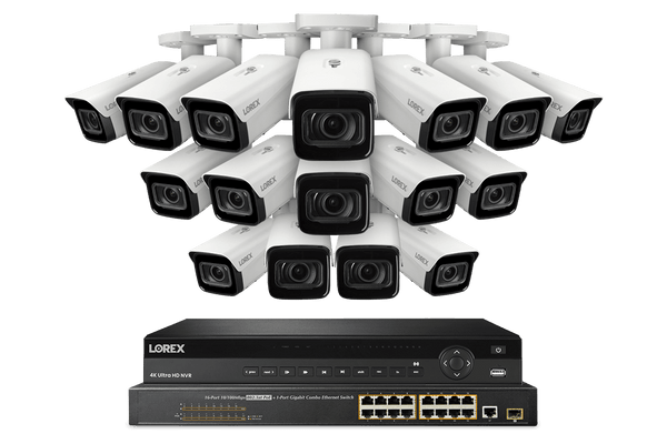 Lorex Elite Series NVR with N4 (Nocturnal Series) IP Bullet Cameras - 4K 32-Channel 8TB Wired System