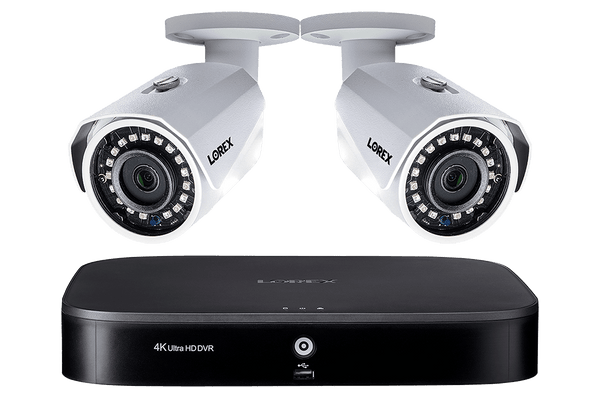 HD Camera System with 8-Channel 4K DVR and Two 1080p HD Metal Outdoor Cameras, 150FT Night Vision