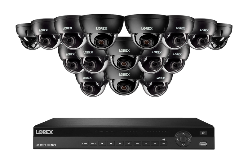 Lorex Elite Series NVR with A10 IP Dome Cameras - 4K 16-Channel 4TB Wired System