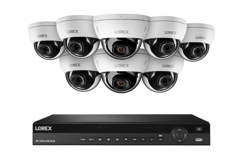 Lorex Elite Series NVR with A10 IP Dome Cameras - 4K 16-Channel 4TB Wired System