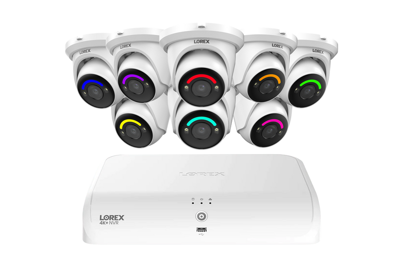 Lorex Fusion Series 4K+ 16 Channel (8 Wired + 8 Fusion Wi-Fi) 2TB Wired System with H12 Wired 4K IP Bullet Cameras - 8