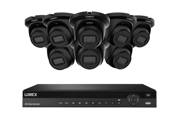 Lorex Fusion Series 4K 16 Camera Capable (Wired or Fusion Wi-Fi) 4TB Wired NVR System with 4MP (2K) A4 IP Turret Cameras