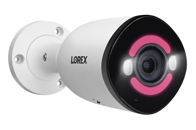 Lorex 4K+ Fusion Wired NVR System with 4 Bullet and 4 Dome IP Cameras Featuring 12MP Ultra HD and Smart Security Lighting