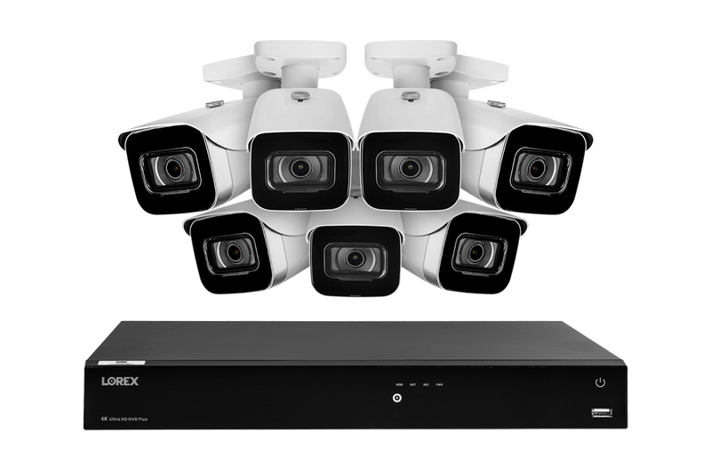 Lorex Fusion 4K (16 Camera Capable) 4TB Wired NVR System with 7 White IP Bullet Cameras - Amazon