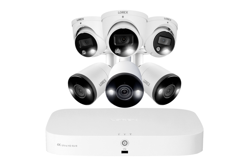 Lorex Fusion NVR with H13 (Halo Series) IP Dome and Bullet Cameras - 4K 16-Channel 2TB Wired System