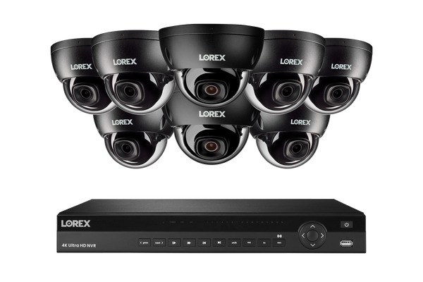 Lorex Elite Series NVR with A10 IP Dome Cameras - 4K 16-Channel 4TB Wired System