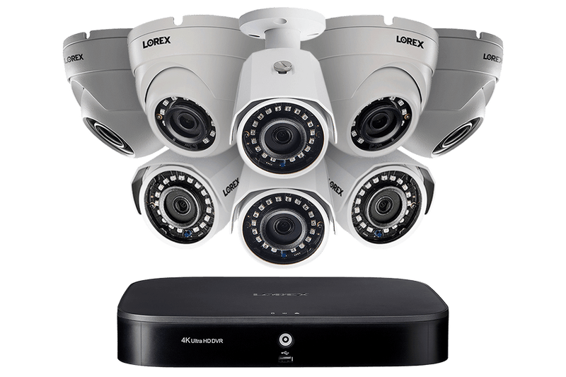 2K Super HD 8-Channel Security System with Eight 2K (5MP) Cameras, Advanced Motion Detection and Smart Home Voice Control