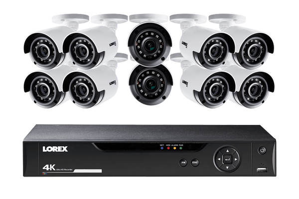 4K HD 16 Channel Security System with 10 Ultra HD 4K Outdoor Cameras, 135ft night vision