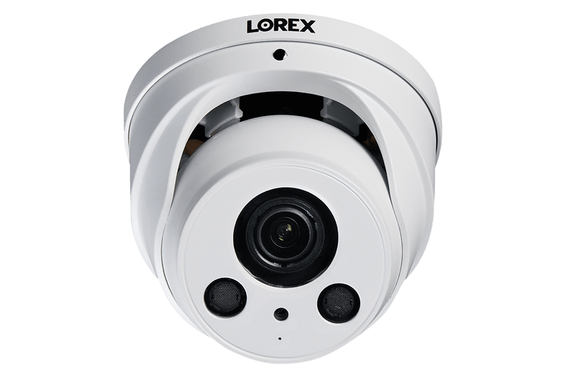 32 Channel IP Security Camera System with 12 4K Ultra HD Smart IP Bullet and 4 4K Motorized Varifocal Audio Dome Security Cameras.