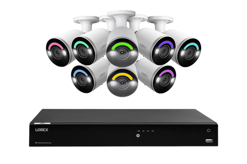 Lorex Fusion Series 4K 16 Camera Capable (Wired or Fusion Wi-Fi) 4TB Wired NVR System with Wired 4K IP Bullet Cameras