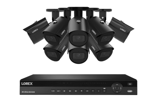 Lorex Fusion Series 4K 16 Camera Capable (Wired or Fusion Wi-Fi) 4TB Wired NVR System with 4MP (2K) A4 IP Bullet Cameras